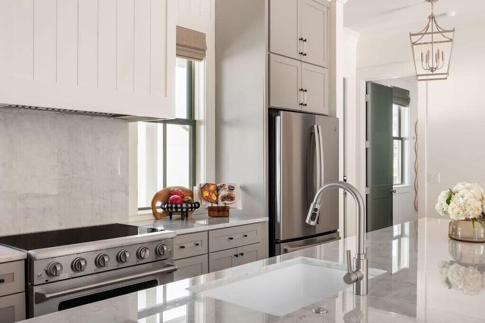 Open Concept Chef's Kitchen | First Floor | Electric Stove | Fully Equipped | Bar Seating | One of Two Identical Kitchens