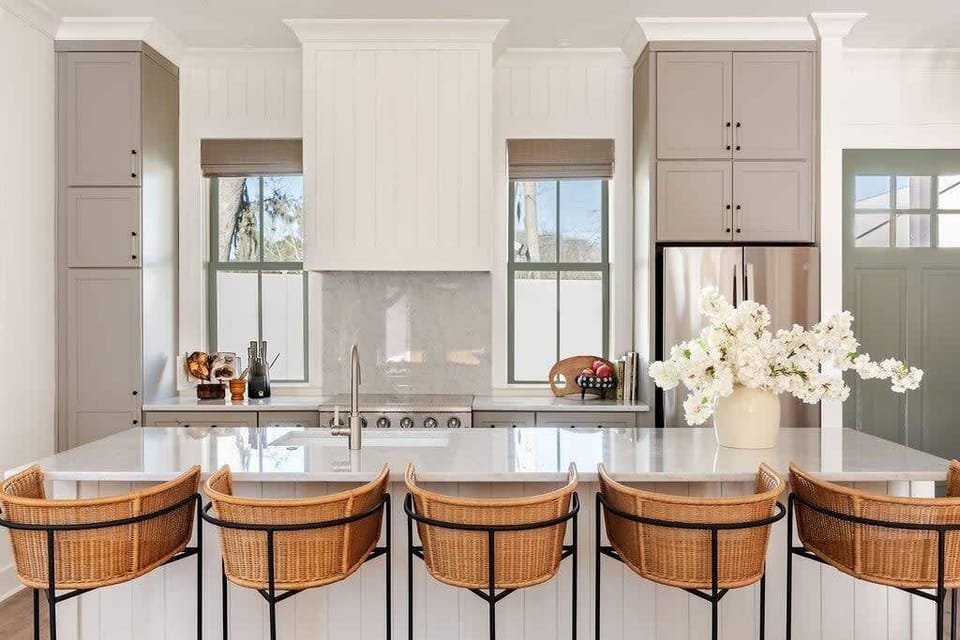 Open Concept Chef's Kitchen | First Floor | Electric Stove | Fully Equipped | Bar Seating | One of Two Identical Kitchens