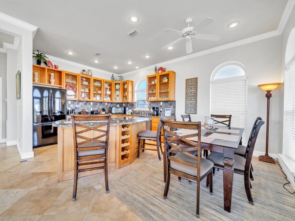 Dining and kitchen