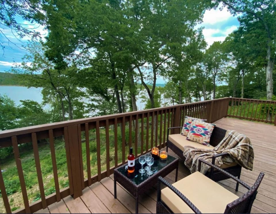 UNWIND: The spacious deck is made for morning coffee and evening cocktails.