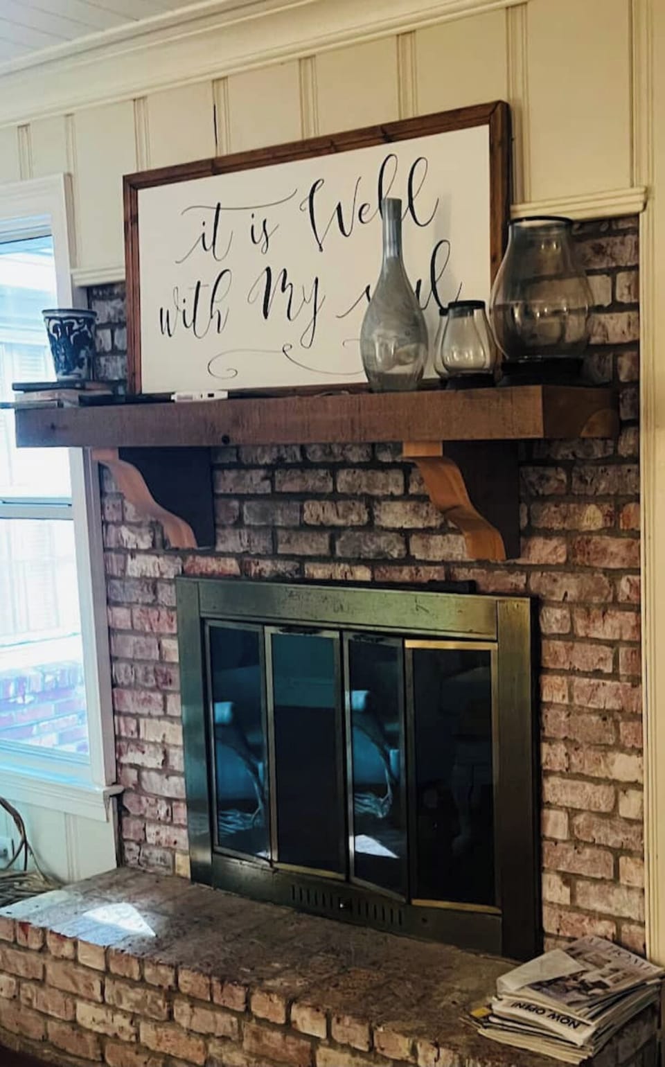 Original Brick Fireplace & Hearth built by German WWII POW’s held in Ruston, La