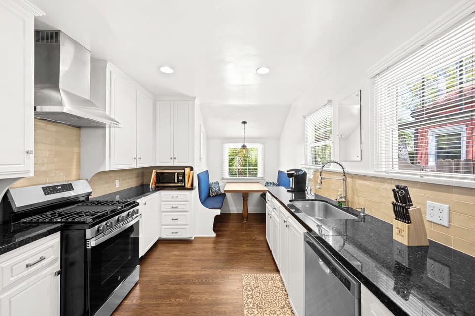 Fridge, oven, stove, microwave, coffeemaker, toaster, dishwasher and more