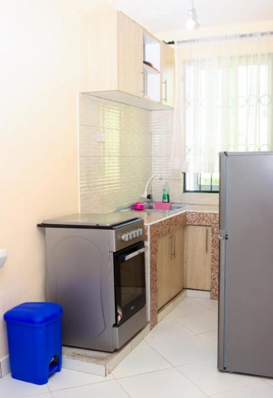 Deluxe Double Room, City View | Private kitchen | Full-size fridge, microwave, oven, dishwasher