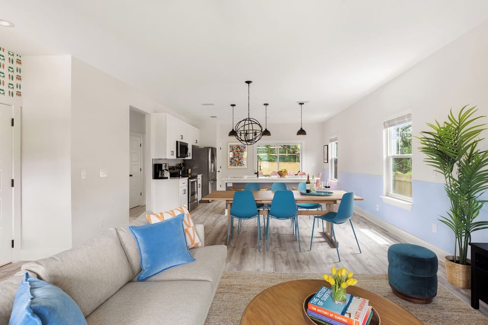 Open floor plan. (Blue Hour)