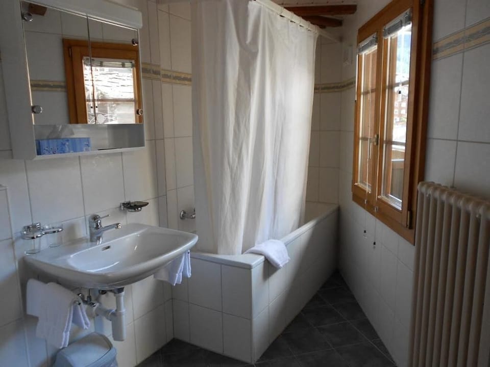 Panoramic Double Room, Balcony, Mountain View | Bathroom | Hair dryer, towels, soap, shampoo