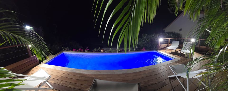 Villa escale Diamant - piscine de nuit 2