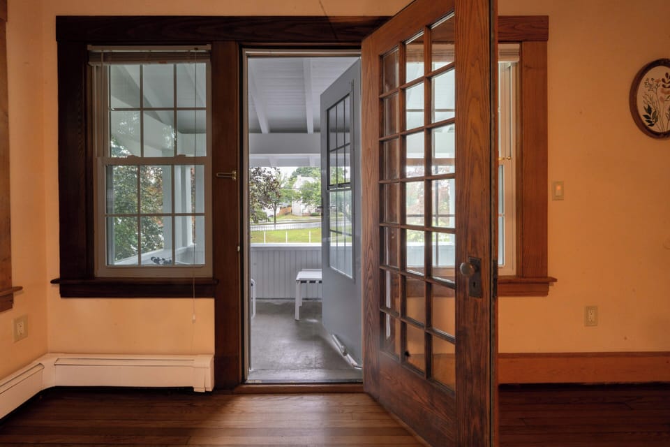 Door to balcony from Master bedroom