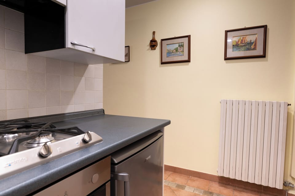 Apartment | Private kitchen | Fridge, microwave, oven, stovetop