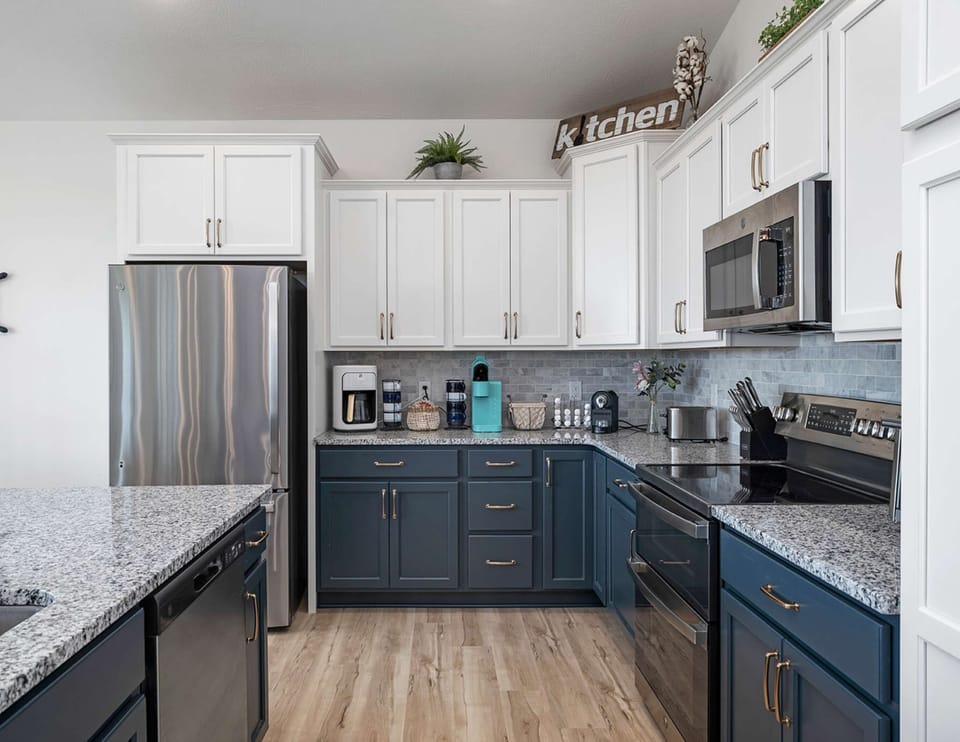 Wonderfully large and well equipped full kitchen for all of your cooking needs. Bring in a private chef for a day and he/she will love this kitchen