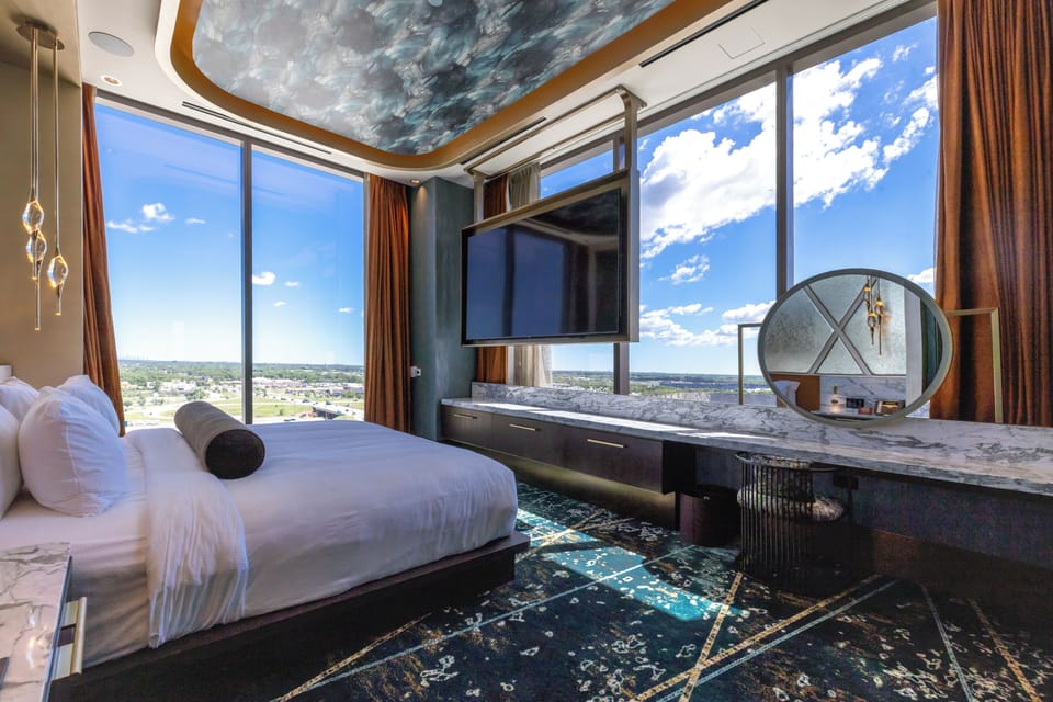 Accessible Ultra Suite | In-room safe, desk, laptop workspace, blackout drapes