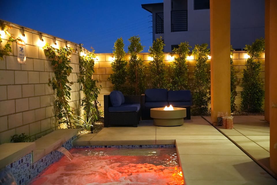 Relax in our cozy outdoor area with a charming fire pit.