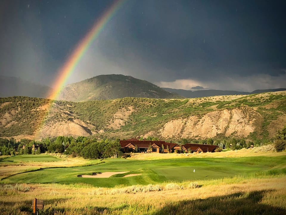 Stunning rainbow over GrayRock!
