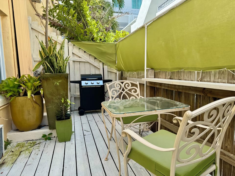 Enjoy having a decked patio and your own BBQ