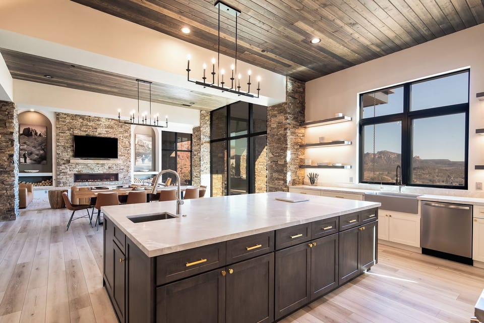 Seamless Quartz Kitchen Island