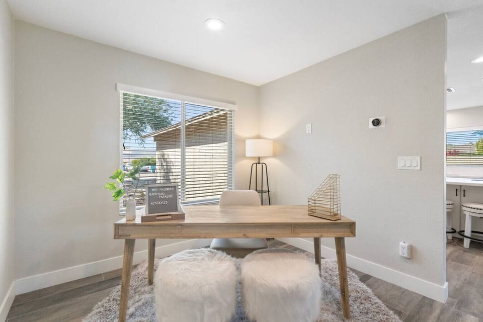 Need to catch up on work? A dedicated workspace makes remote days simple and comfortable.