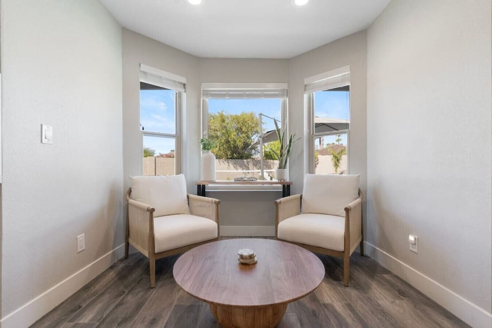 A quiet corner to enjoy your morning coffee, a good book, or a peaceful conversation.