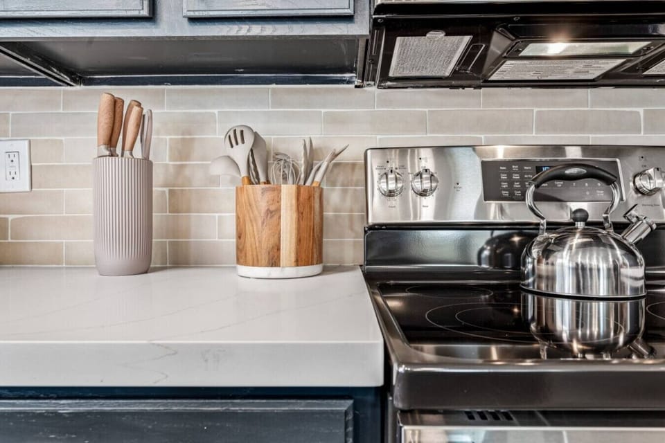 Fully equipped kitchen with modern appliances and everything you need to prepare meals during your stay.