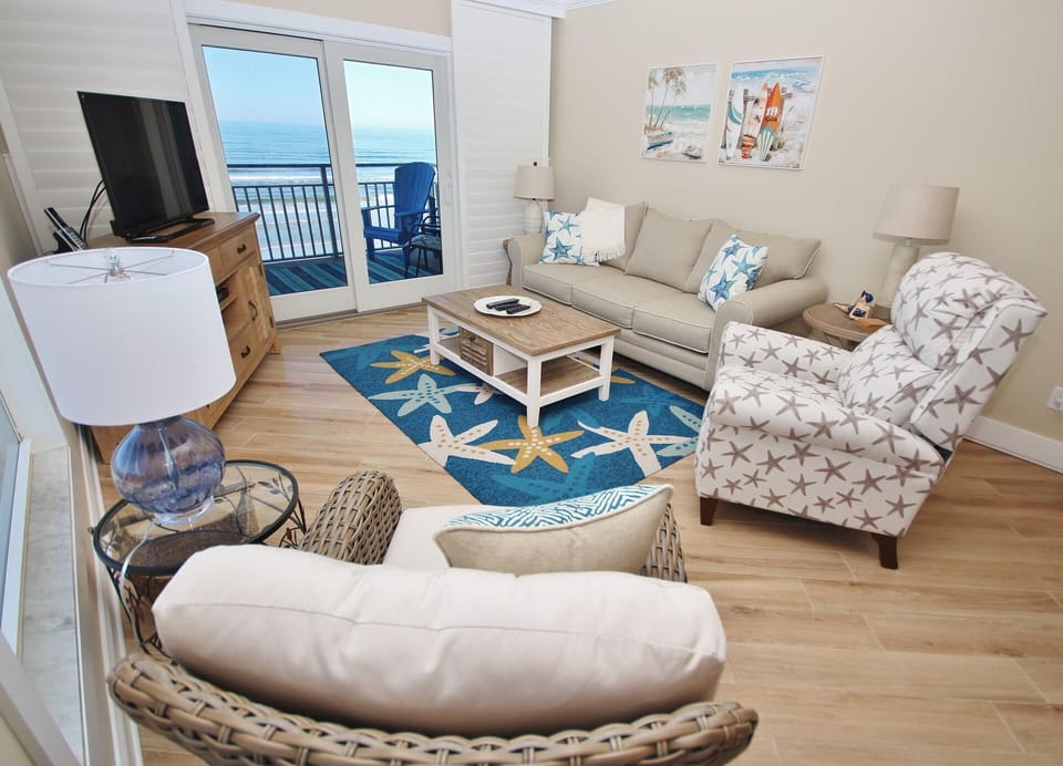 Condo, Multiple Beds (Sea Coast Gardens III 406) | Living area | TV