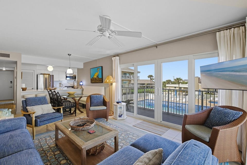 Condo, Multiple Beds (Schooner Point A204) | Living area | TV