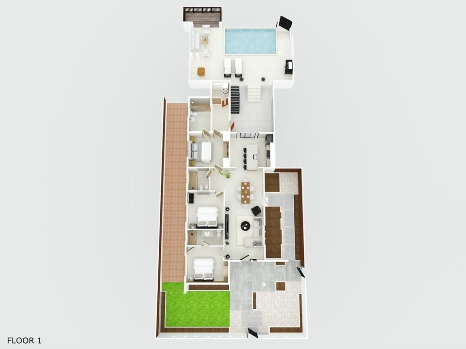 Indulge in spa-like luxury in one of the two ensuite bathrooms, complete with modern fixtures.