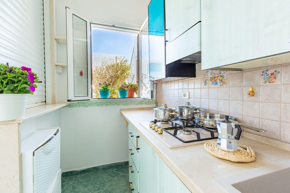 Kitchen, Major Appliance, Kitchen Appliance, Interior Design, Countertop, Flooring, Floor, Room, Apartment, Kitchen Sink