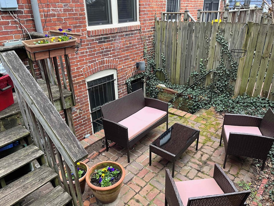 Enjoy a morning coffee in our exterior patio! 