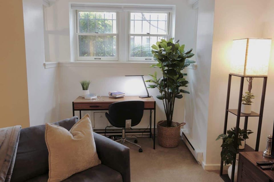 Laptop friendly working space in the living room! 