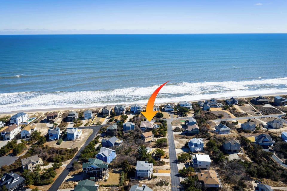 Aerial View of the Home and Ocean