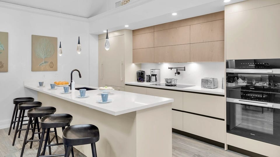 The kitchen is fully equipped and has all the tools you'll need to prepare meals...