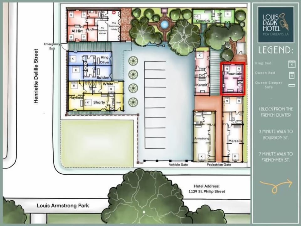 Property Map - Fountain Guest House