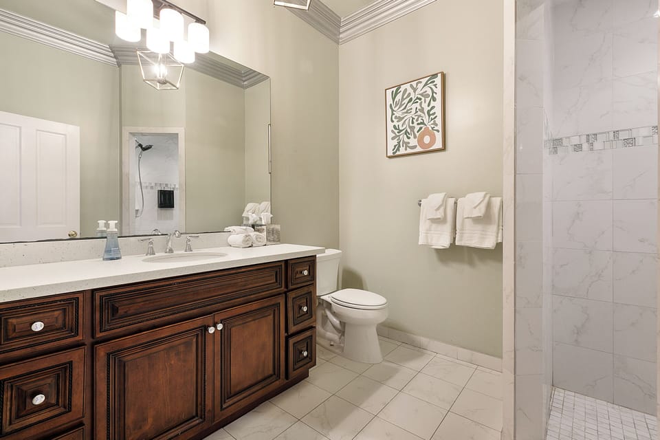 Modern bathroom with a shower
