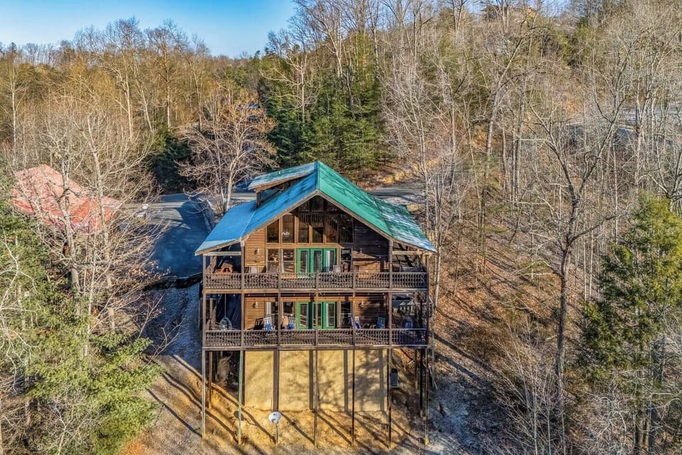 3 stories and on the mountain with an acre of land. 