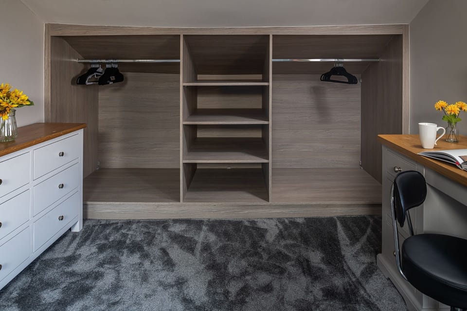 Wardrobe space at The Annex at Runninghill, Peak District