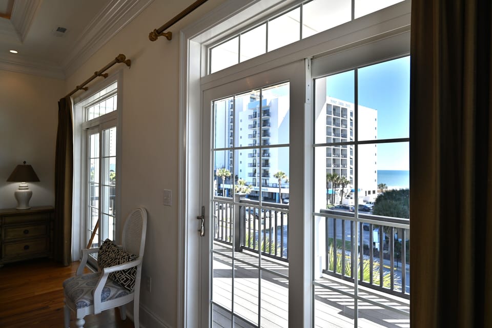 Beautiful view from the balcony with sunshine and fresh breezes
