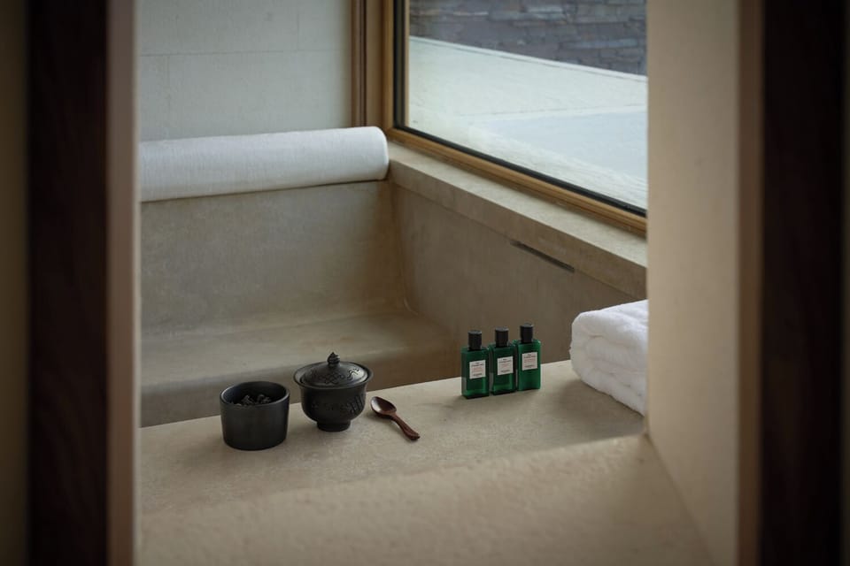 Premier Double Room, Hill View | Bathroom | Hair dryer, slippers, towels, soap