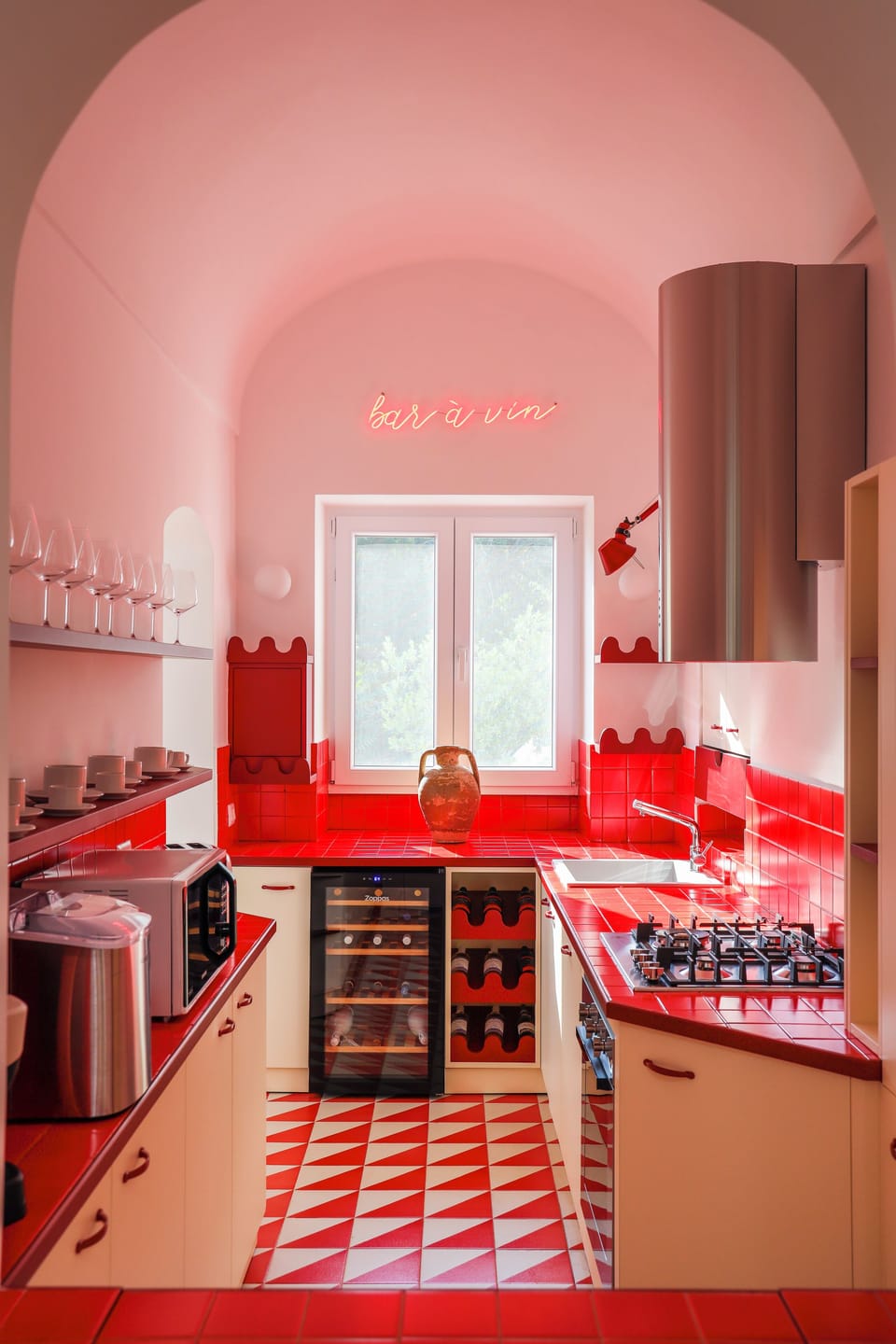 Villa | Private kitchen | Fridge, oven, stovetop, highchair