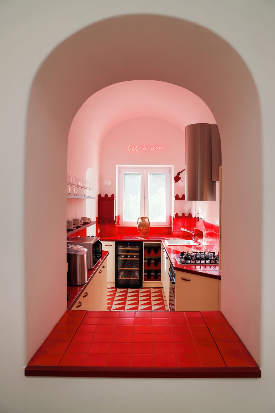 Villa | Private kitchen | Fridge, oven, stovetop, highchair