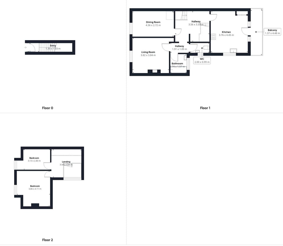 House | 2 bedrooms, desk