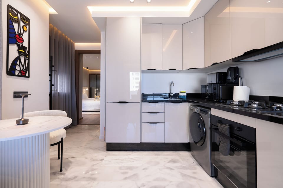 Luxury Apartment, City View | Private kitchen | Espresso maker, coffee/tea maker, electric kettle, toaster