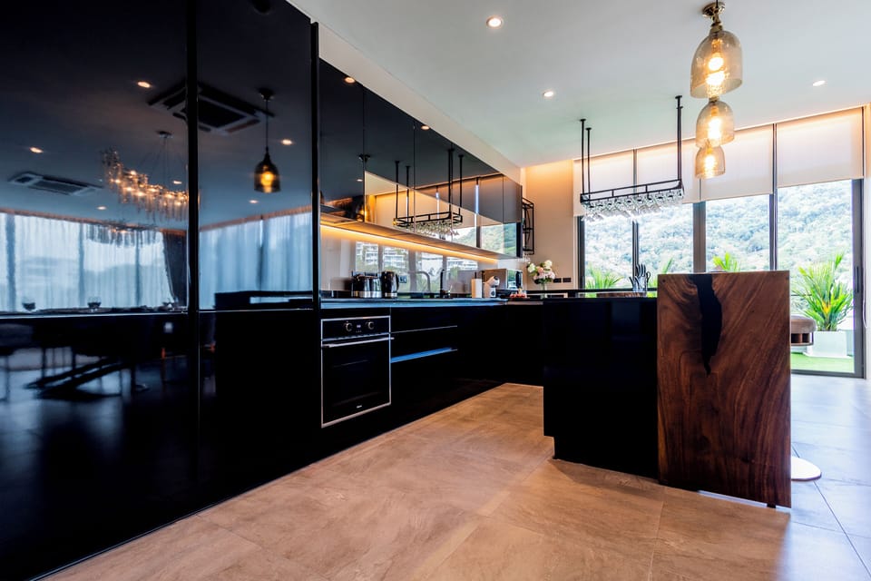 Penthouse, 3 Bedrooms | Private kitchen | Full-size fridge, microwave, stovetop, coffee/tea maker