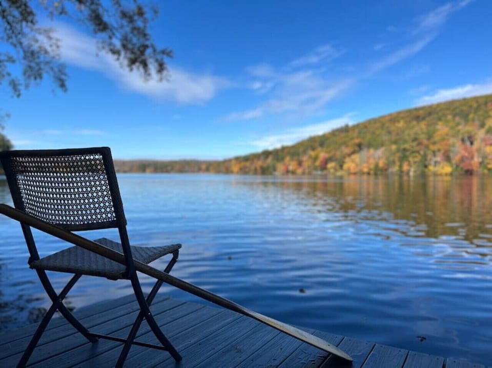 Outdoor dock on Lake Garfield