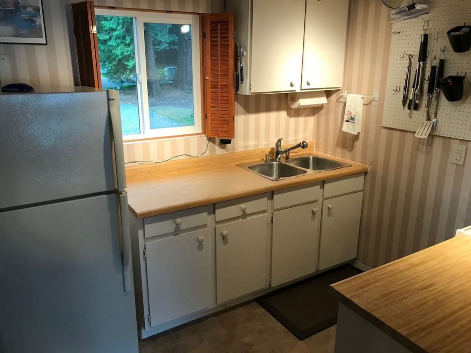 Kitchen - fridge (microwave and water cooler not pictured)