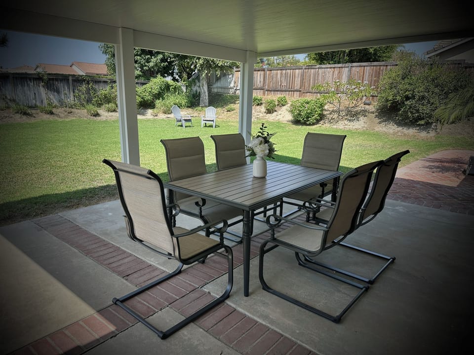 Enjoy meals and entertaining outdoors.