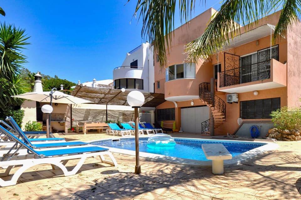 Swimming pool and villa view