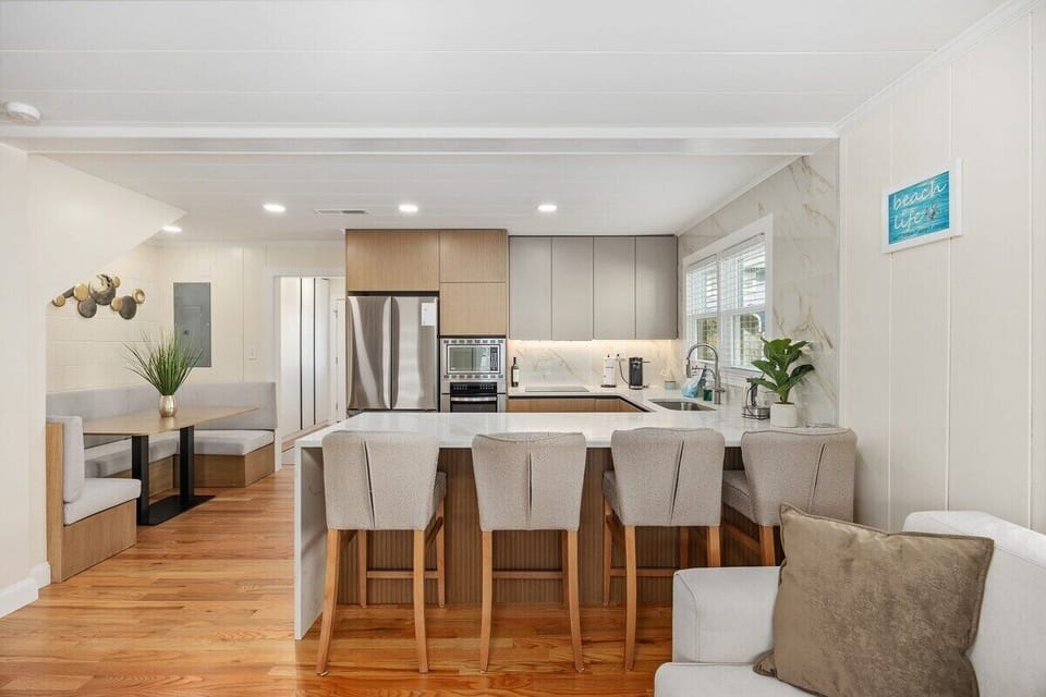 A cozy spot for family meals, game nights, or morning coffee.
