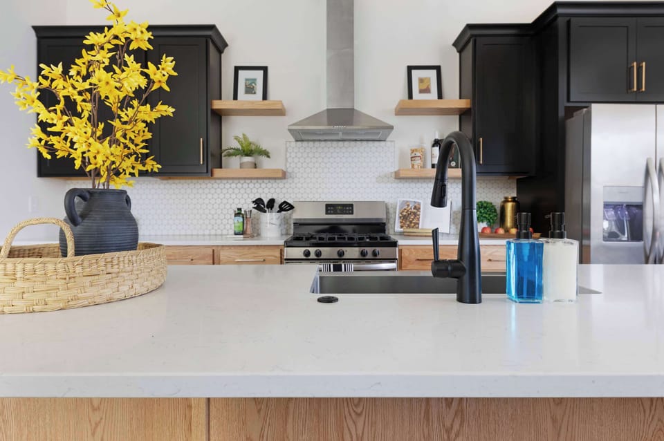 Fully Stocked Kitchen with Modern Appliances and Ample Storage