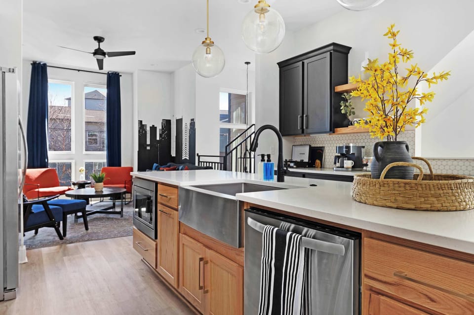 Fully Stocked Kitchen with Modern Appliances and Ample Storage