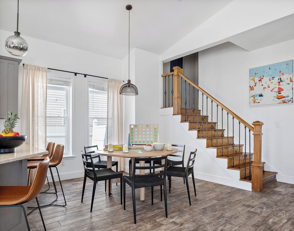 A versatile table perfect for enjoying drinks and playing games with family and friends.