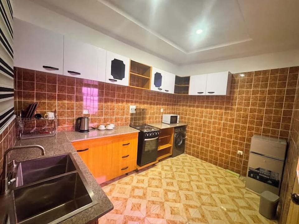 Deluxe Apartment, Balcony, City View | Private kitchen | Fridge, microwave, oven, stovetop