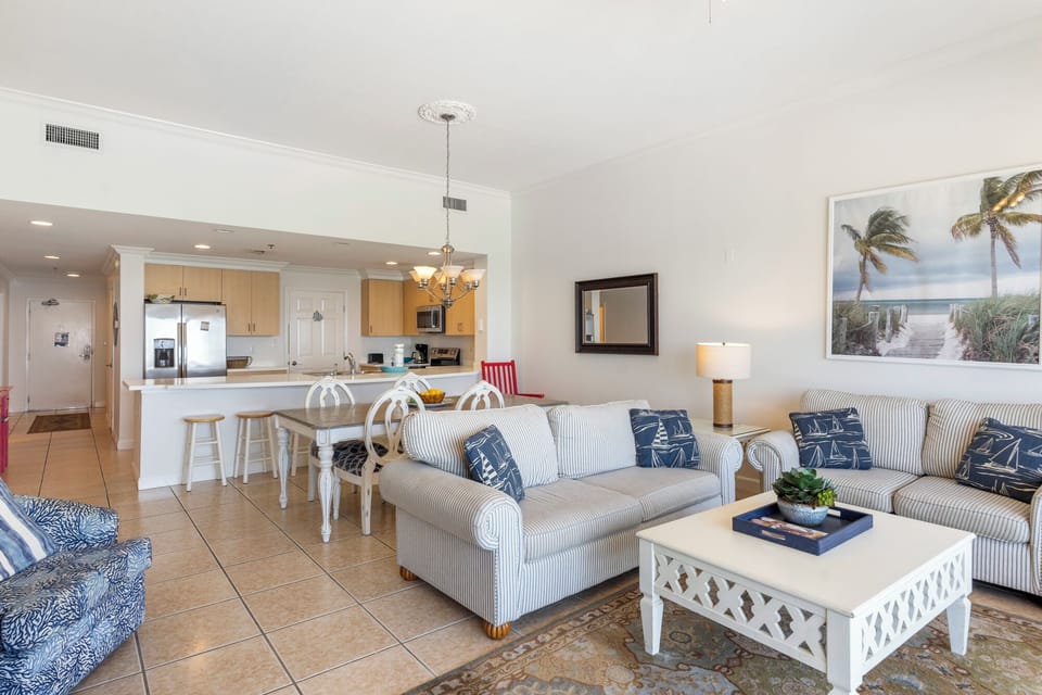 Spacious open-concept living area
